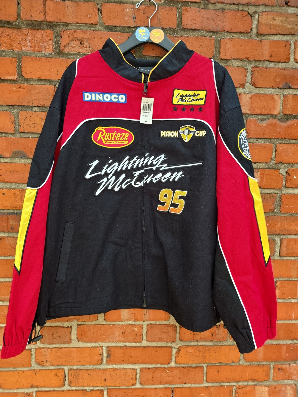 Disney Pixar Cars Lightning McQueen Moto Racing Jacket Unisex XL NWT (A)